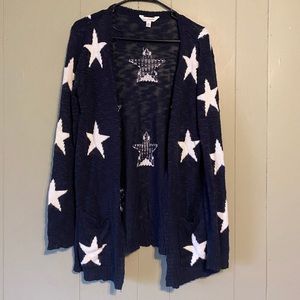Navy blue stars cardigan.